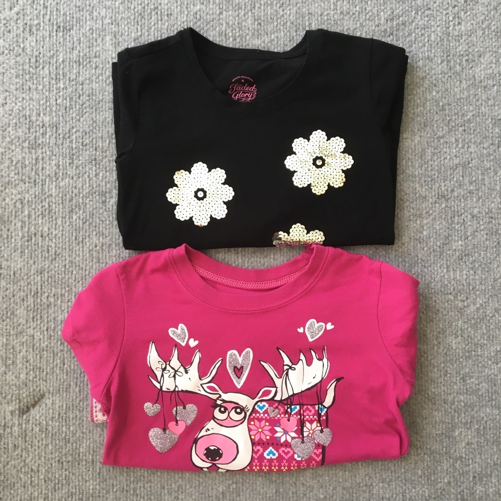 Bundle of 2 Girls Long Sleeves Tops Size XS (4-5)